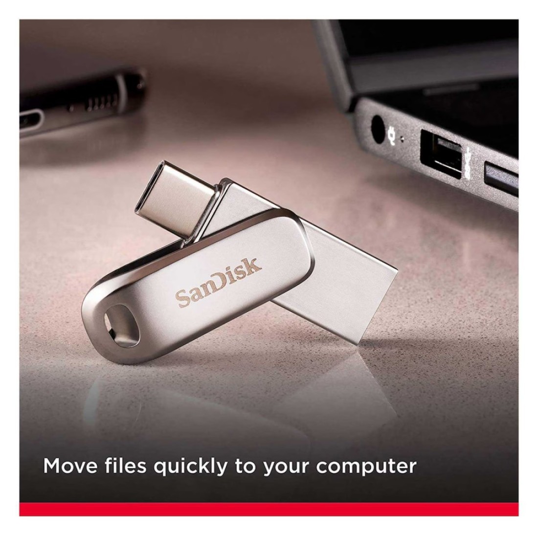 سانديسك ألترا محرك أقراص USB فاخر مزدوج نوع-C محرك فلاش 256 غيغابايت