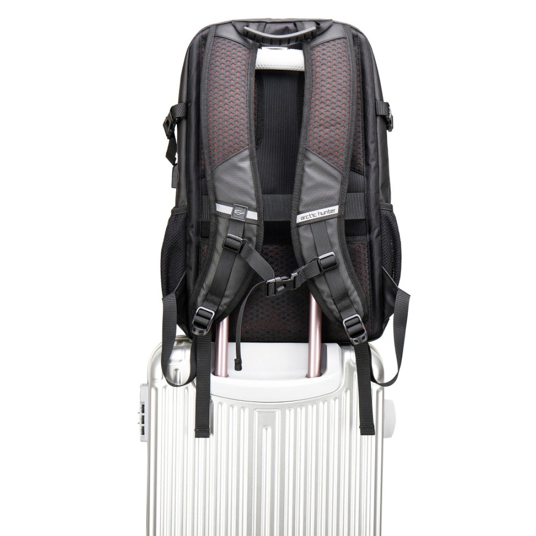 Arctic Hunter 26 L Laptop Backpack Water Resistant Anti-Theft Pocket with USB Port and Separate Laptop Compartment Premium Office Backpack B00387 Black