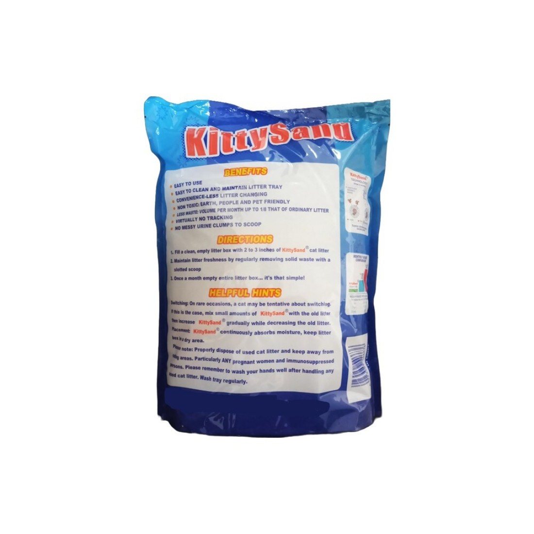 Bag of 3 - Kitty Sand 100% Natural Crystal Cat Litter 3.8L Plain