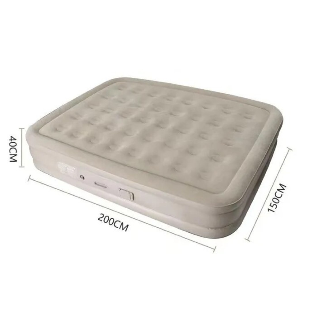 Easy Carry Folding Queen Airbed &ndash; Double Height Inflatable Camping Mattress with Built-in Pump, Automatic Air Inflation
