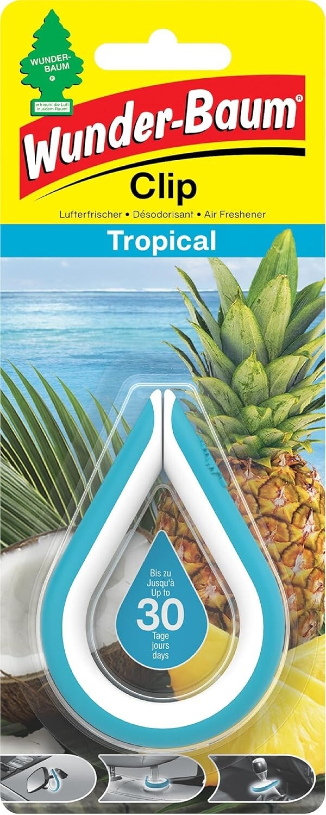 Little Trees Air Freshener Clip LTC015 Tropical Fragrance For Car Home Boat Caravan - Single Pack
