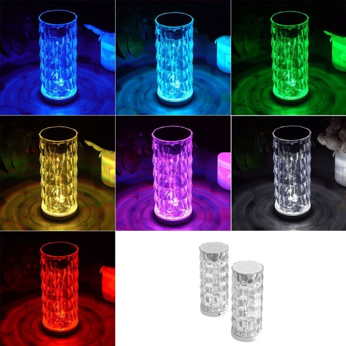 Crystal Lamp, Portable Bluetooth speaker Q56