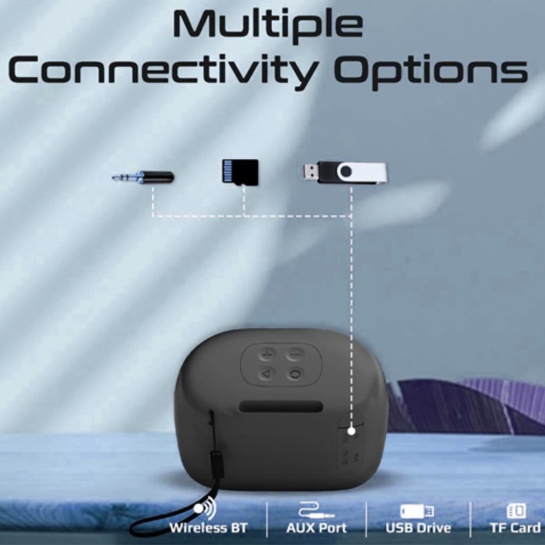 Promate Mood.Black High-Fidelity Mini Bluetooth Speaker