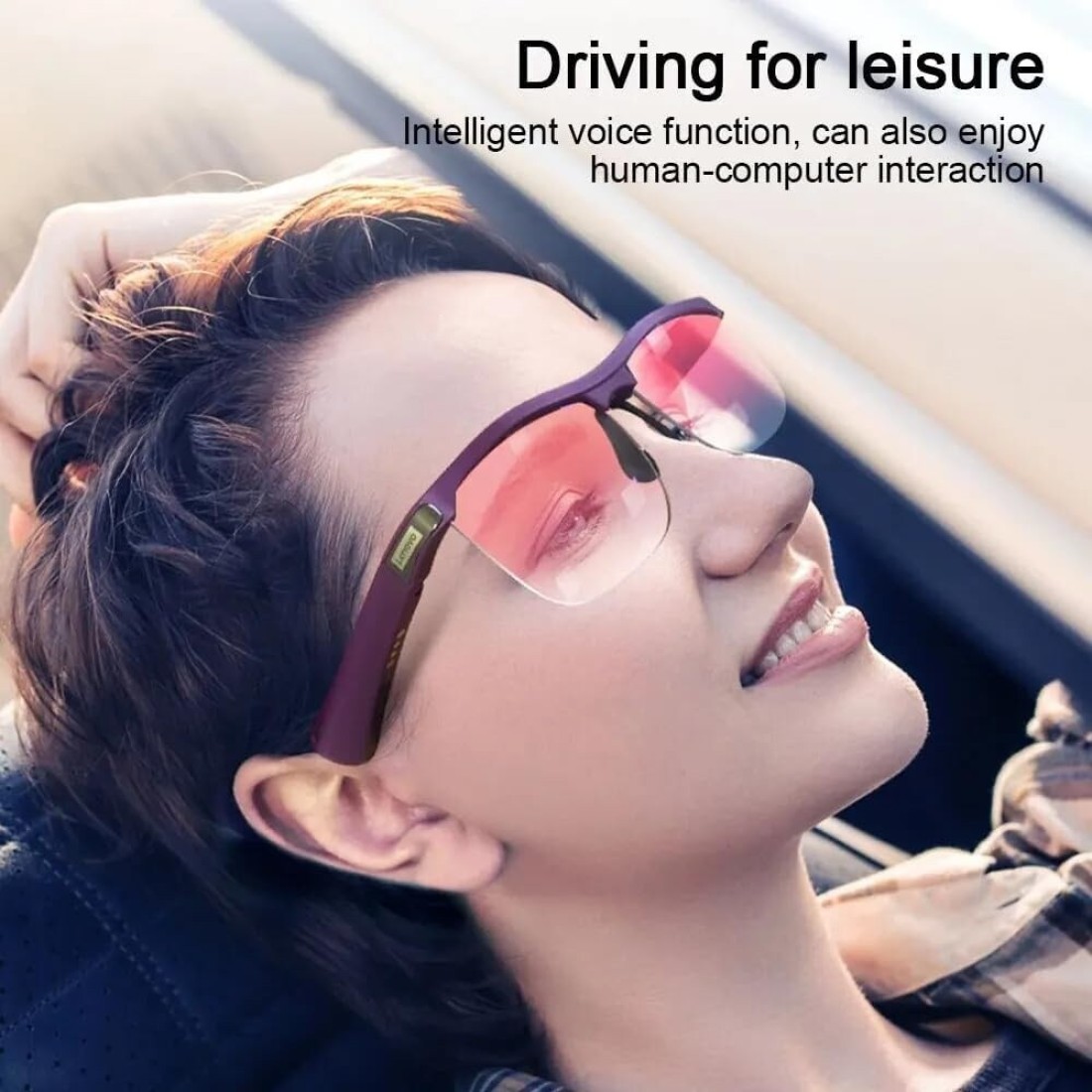 Smart Glasses &ndash; Polarized Bluetooth Sunglasses with Built-In Audio Mic &amp; Open Ear Speakers, UV Protection, Voice Control, Wireless Bluetooth Sunglasses
