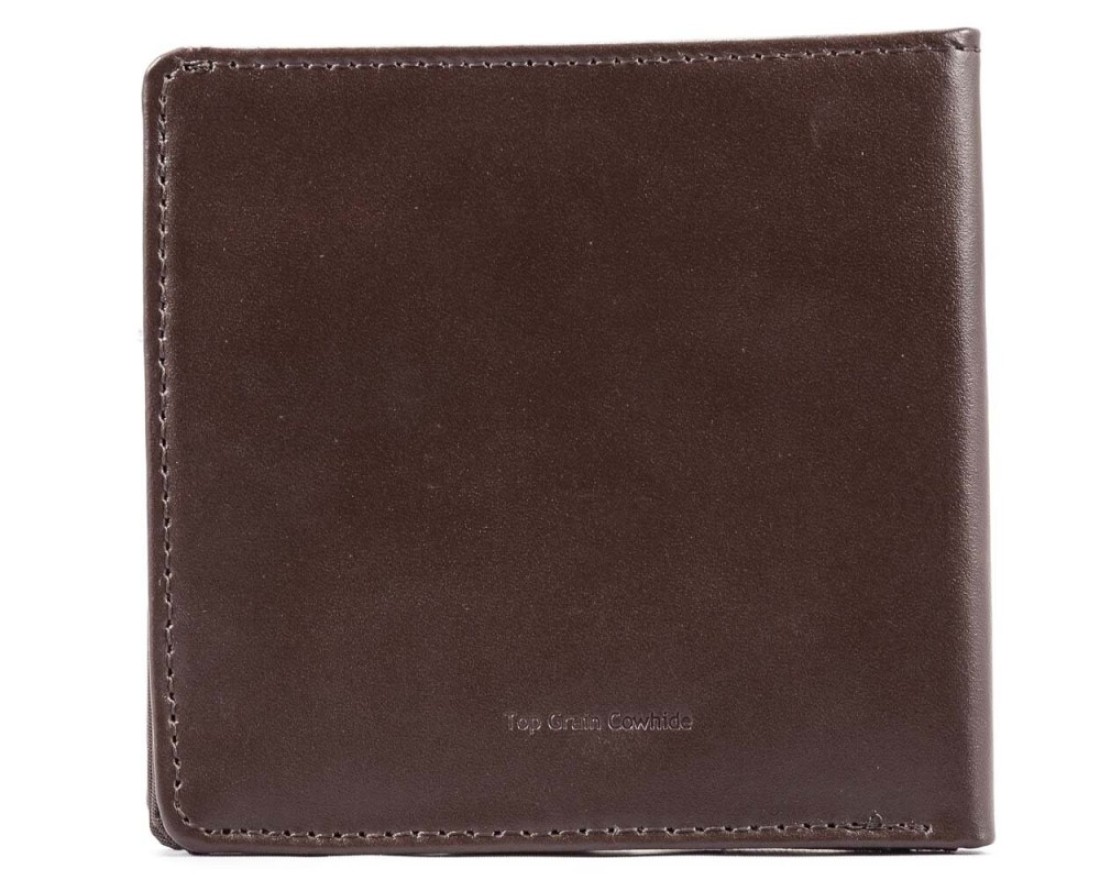 Big Skinny Mens World Leather BiFold Slim Wallet Holds Up to 35 Cards Brown