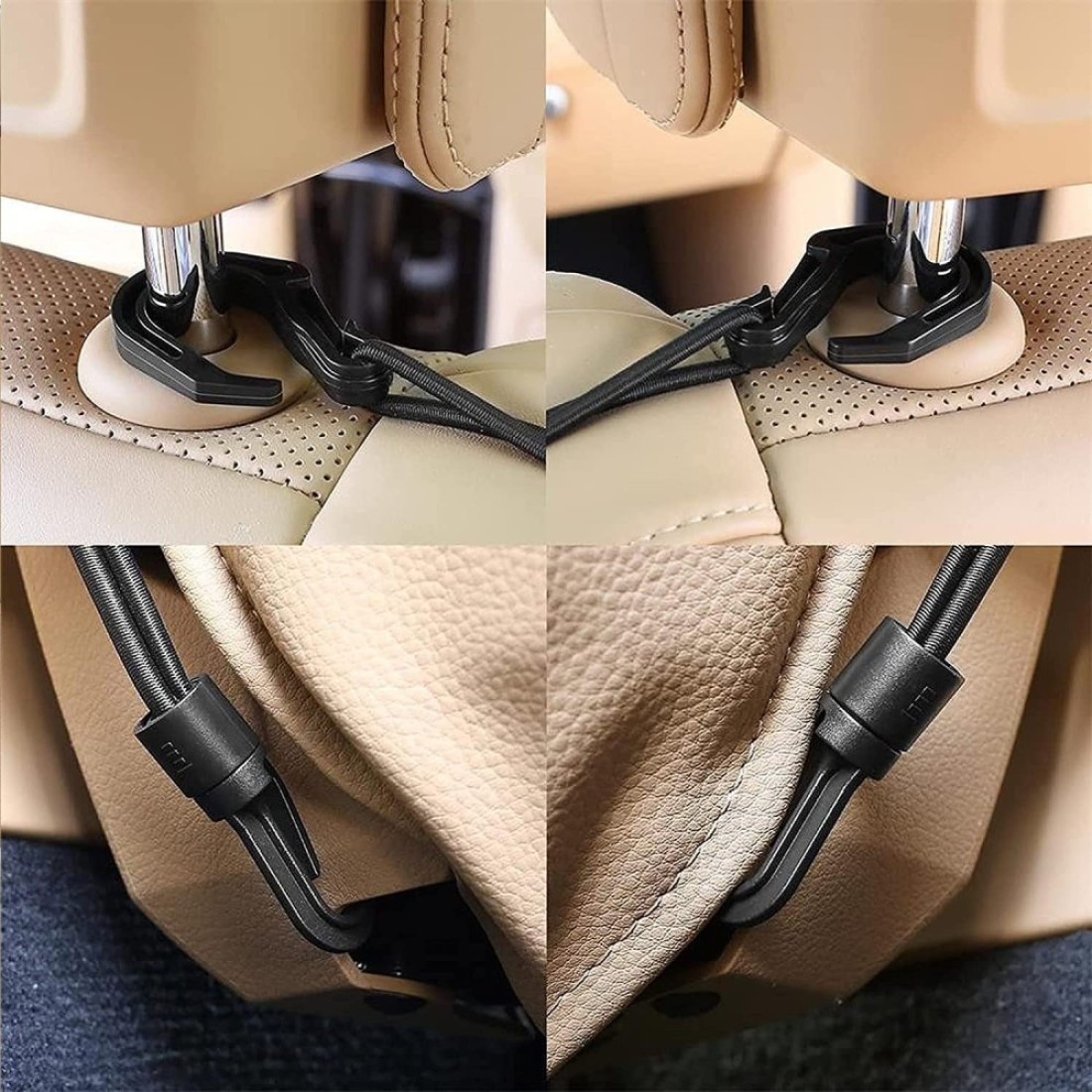 MBVBN 3Layer Car Mesh Organizer Seat Back Net Bag Barrier of Backseat Pet Kids Cargo Tissue Purse Holder Driver Storage Netting Pouch