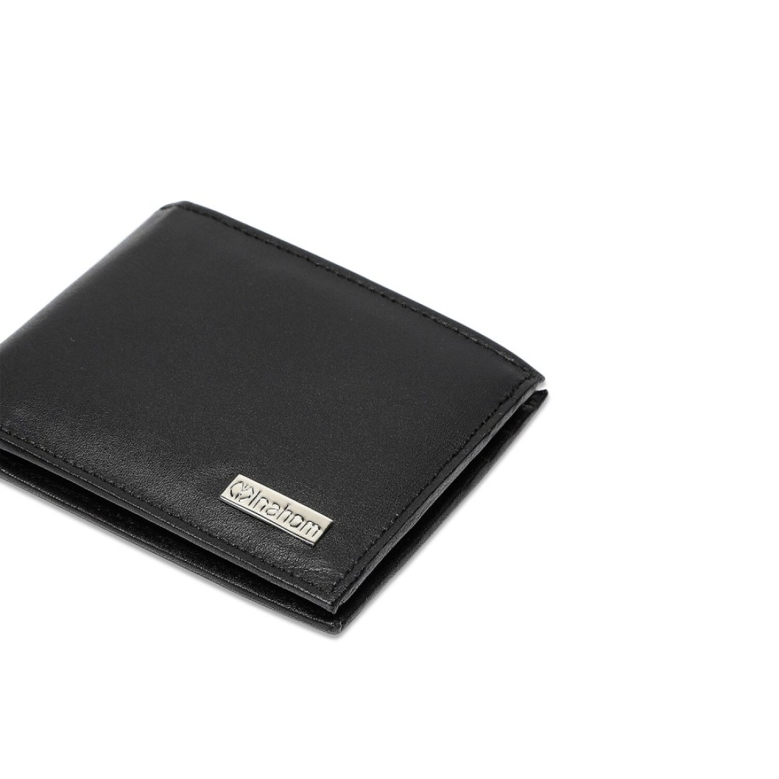 Inahom Bi-Fold Organised Wallet Flat Nappa Genuine and Smooth Leather Upper IM2021XDA0003-001-Black