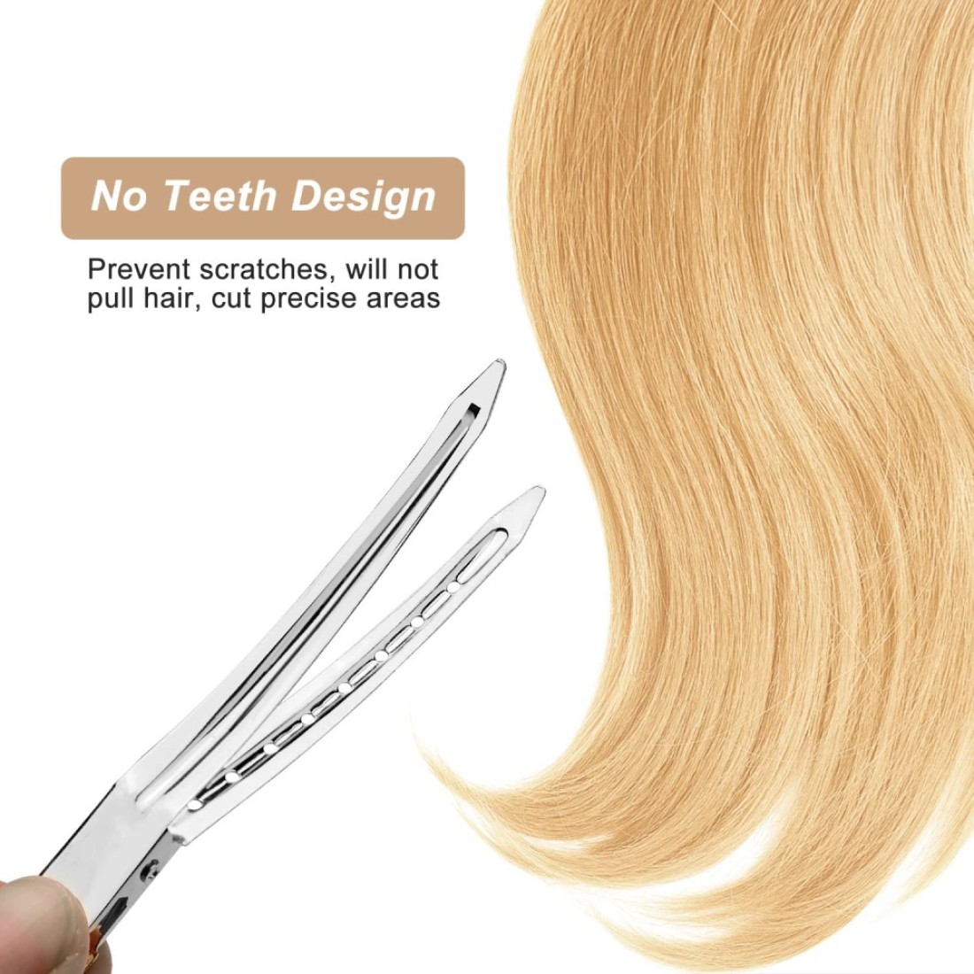 Korintin Hair Styling and Sectioning Clips Metal Duck Bill Clips Alligator Roller Clips for Long Thick Hair Salon Clips 24 Pack Silver