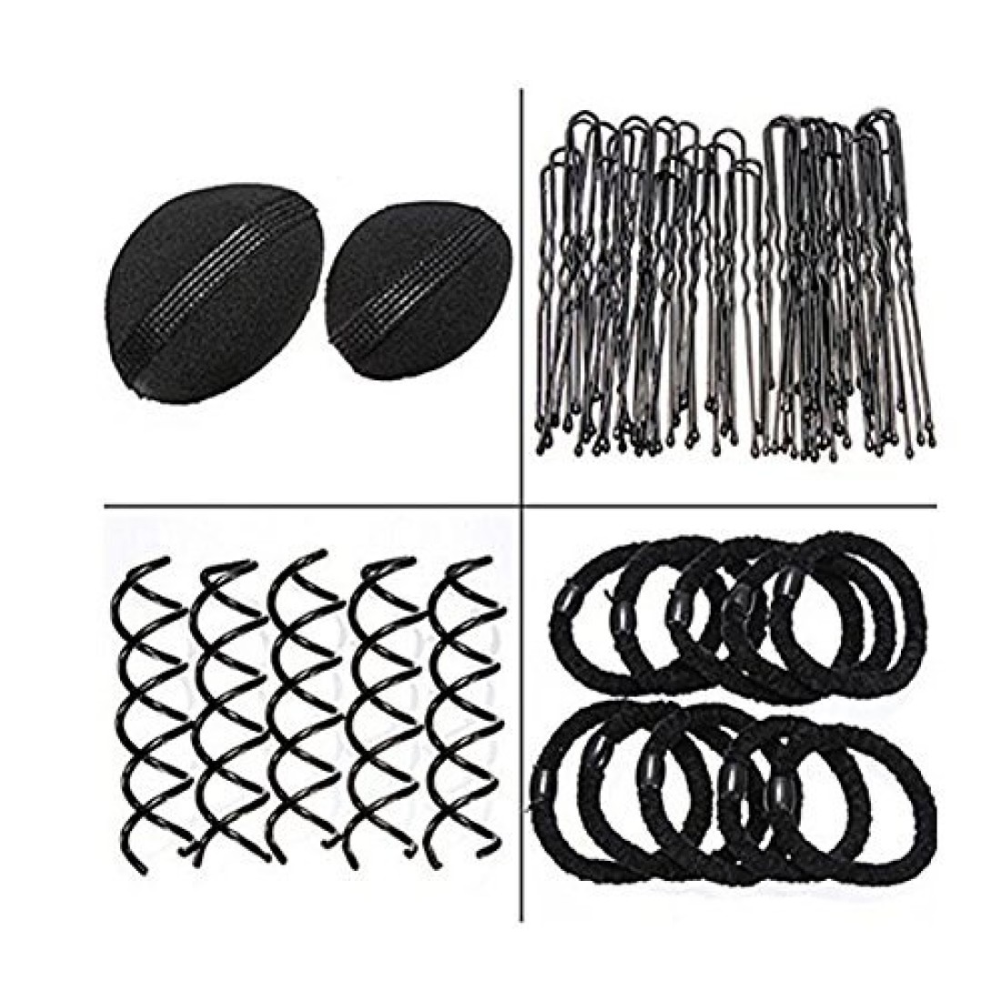 Hair Braiding Tool Hair Accessories For Women Hair Styling Set Hair Topsy Tail Tools Haircut Clamp Hair Bun Maker Hairpins Roller Braid Twist Sponge Hair Design Styling Tools for Hair Styles