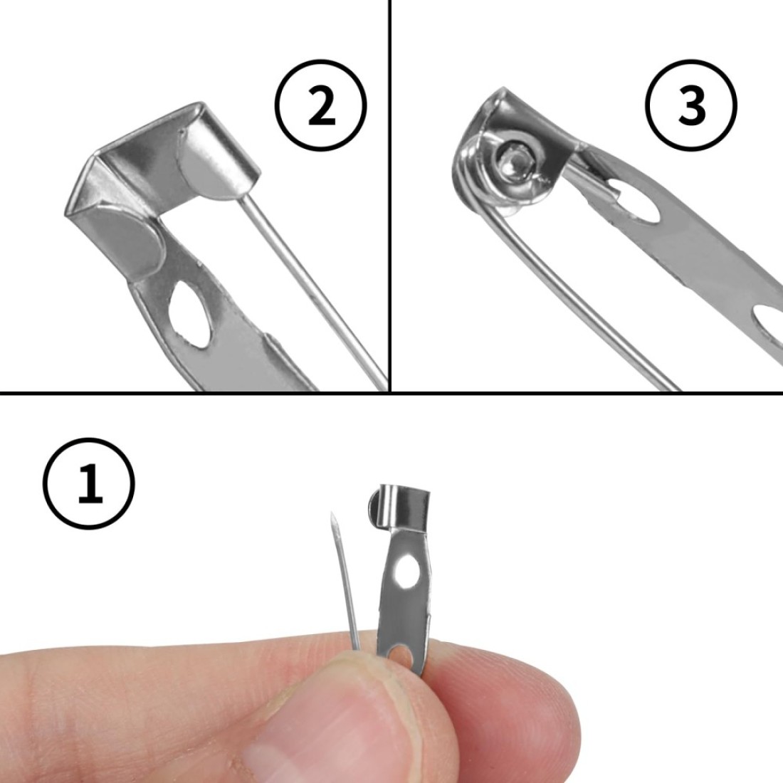 100pcs Brooch Badge Make Latch Findings DIY Tool Back Safety Catch Bar Pin 20 Mm
