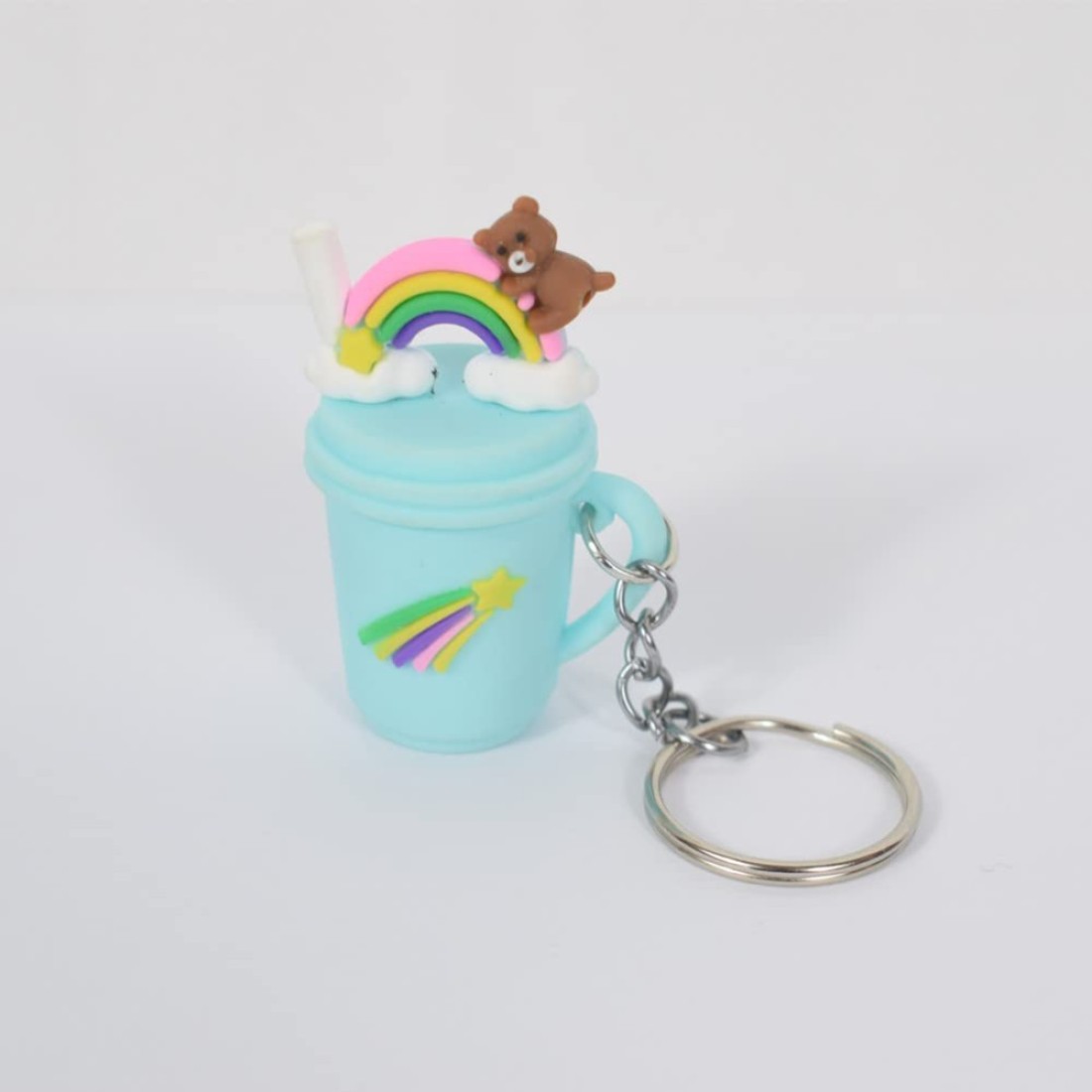 REEMTOO 50PCS Bulk Keychains Set Split Keychains Rings with Chain 1 inch Key Rings Key Chain Rings Keychains Ring Parts with Open Jump Ring and Connector