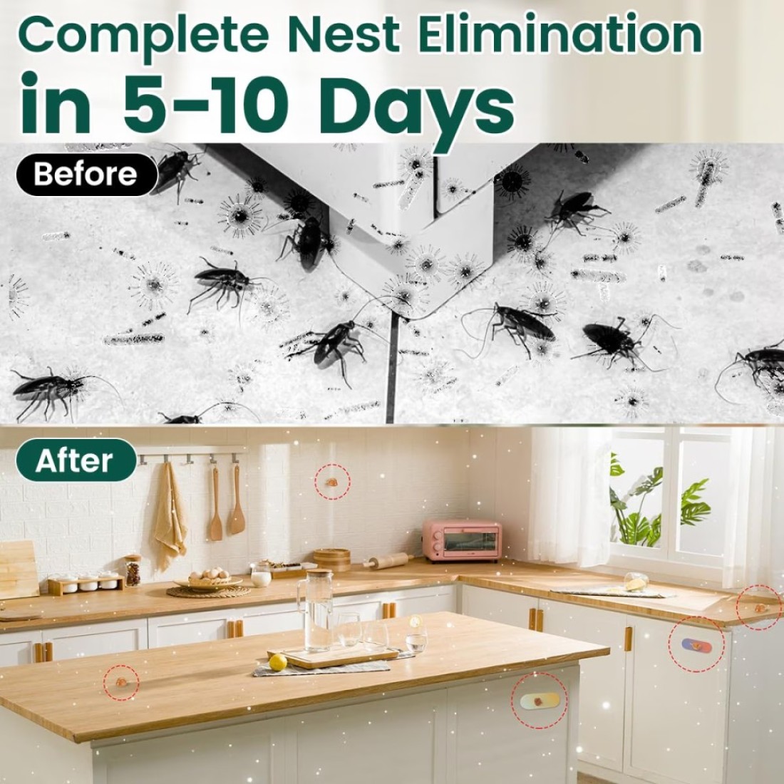 Advion Buy 4 Get 5 Cockroach Gel Bait Indoor &amp; Outdoor Use Cockroach Bait Station 30g