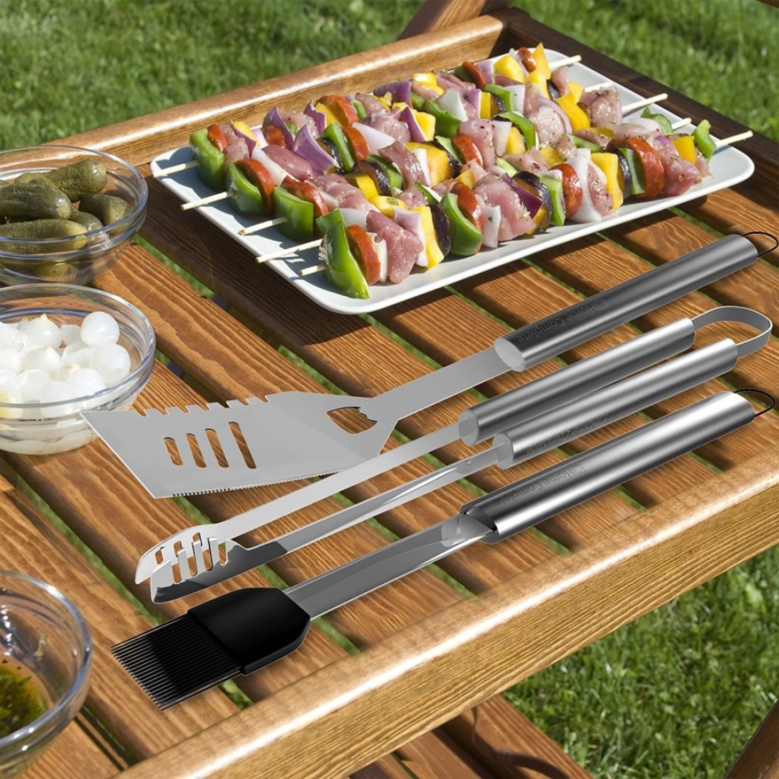 BBQ Grill Accessories 16PC Kitchen Utensils Set Barbecue Tool Kit for Anniversary Birt