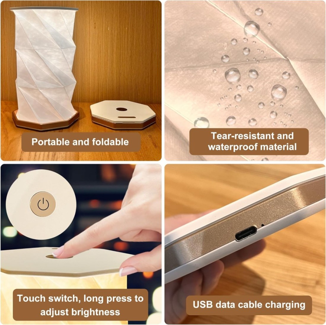 Folding Book Lamp,Upgraded Version Portable Rotating Desk Light,Novelty LED Paper Lantern