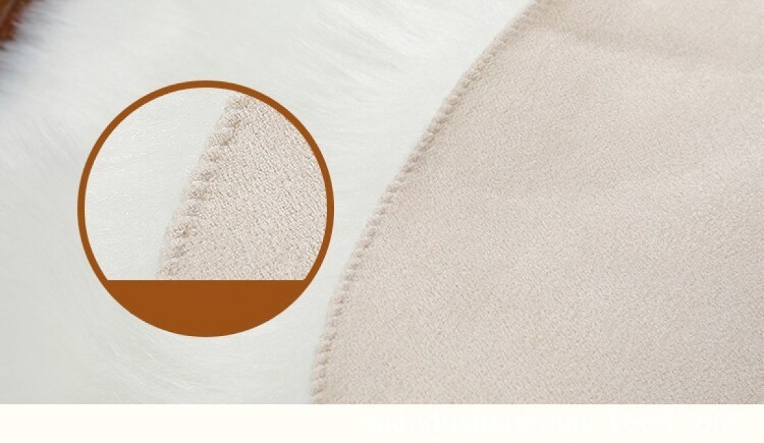 Super Soft Rabbit Fur Flower Design Living Room Carpet With Anti Slip Bottom (Size 80CM)