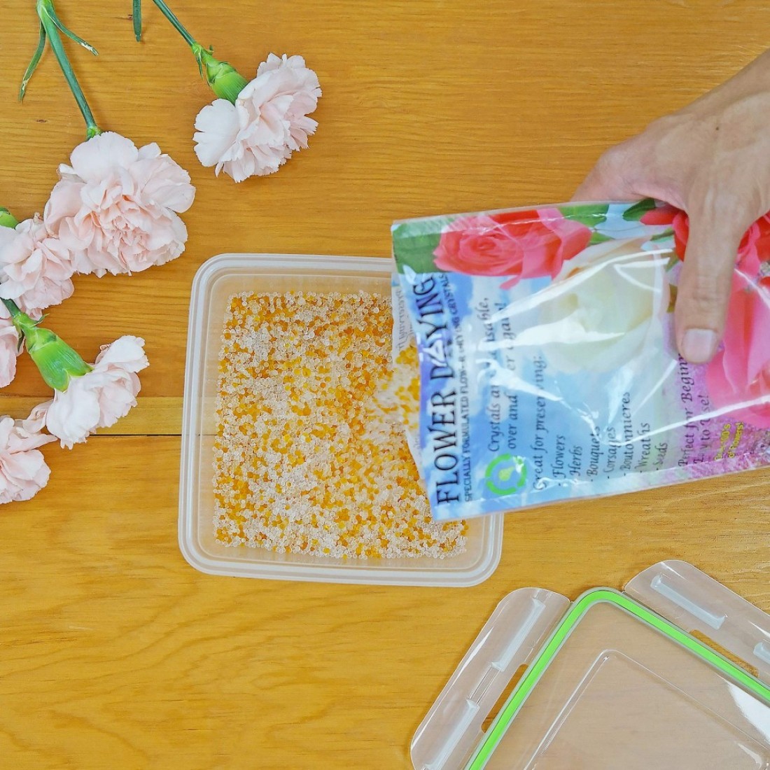 Silica Gel Flower Drying Crystals Silica Gel for Drying Flowers Flower Preservation White Orange Silica Crystals Silica Gel for Preserving Wedding Flowers 15 Pounds Pack of 2