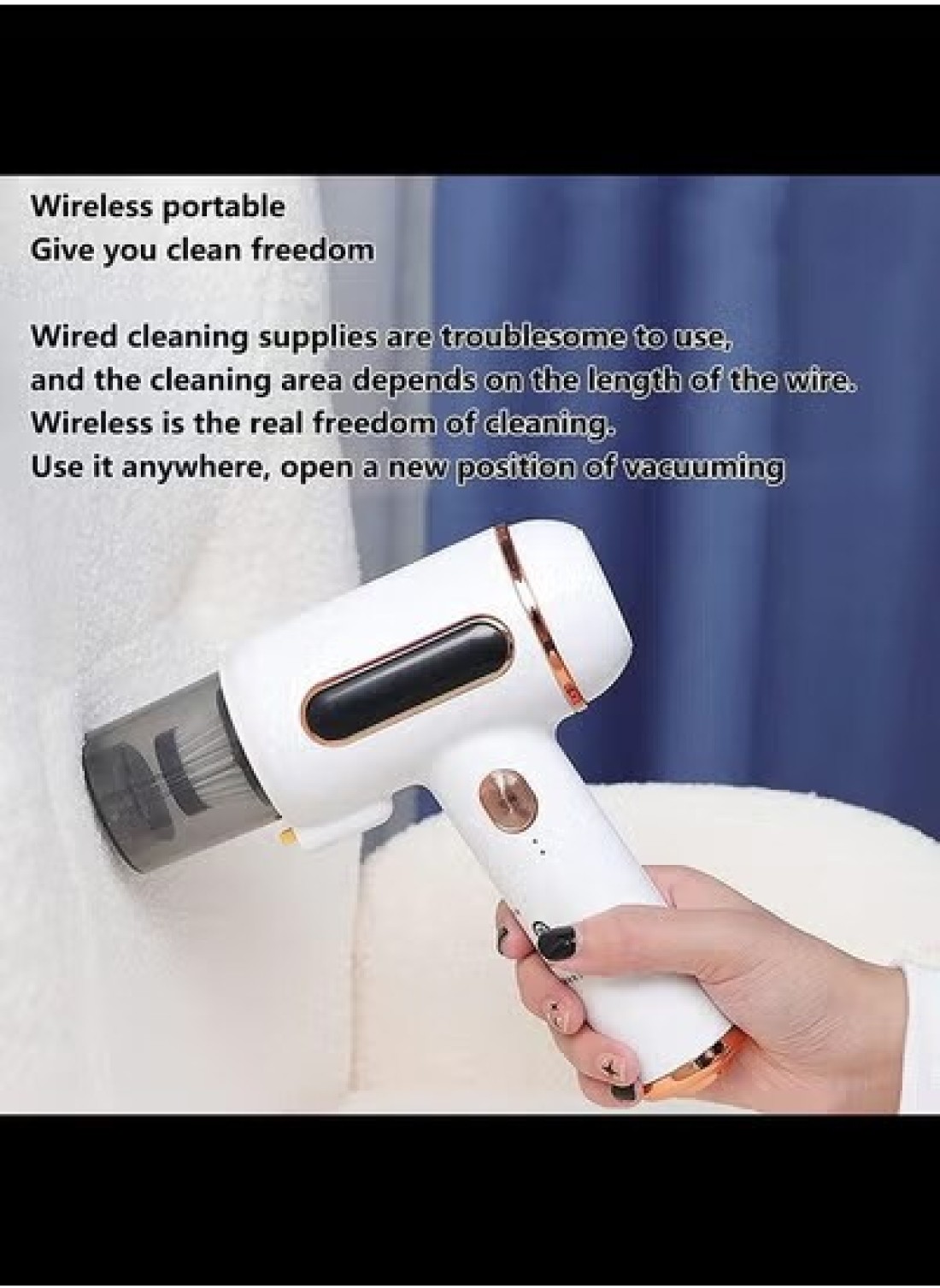 Radiotronics Wireless UV Mite Vacuum Cleaner 7500Pa Suction Dust Mite with UV LAMP Can Eliminate 99.99% of Bacteria And Dust Mites For Mattresses,Pillows,Sofas,Green (White)