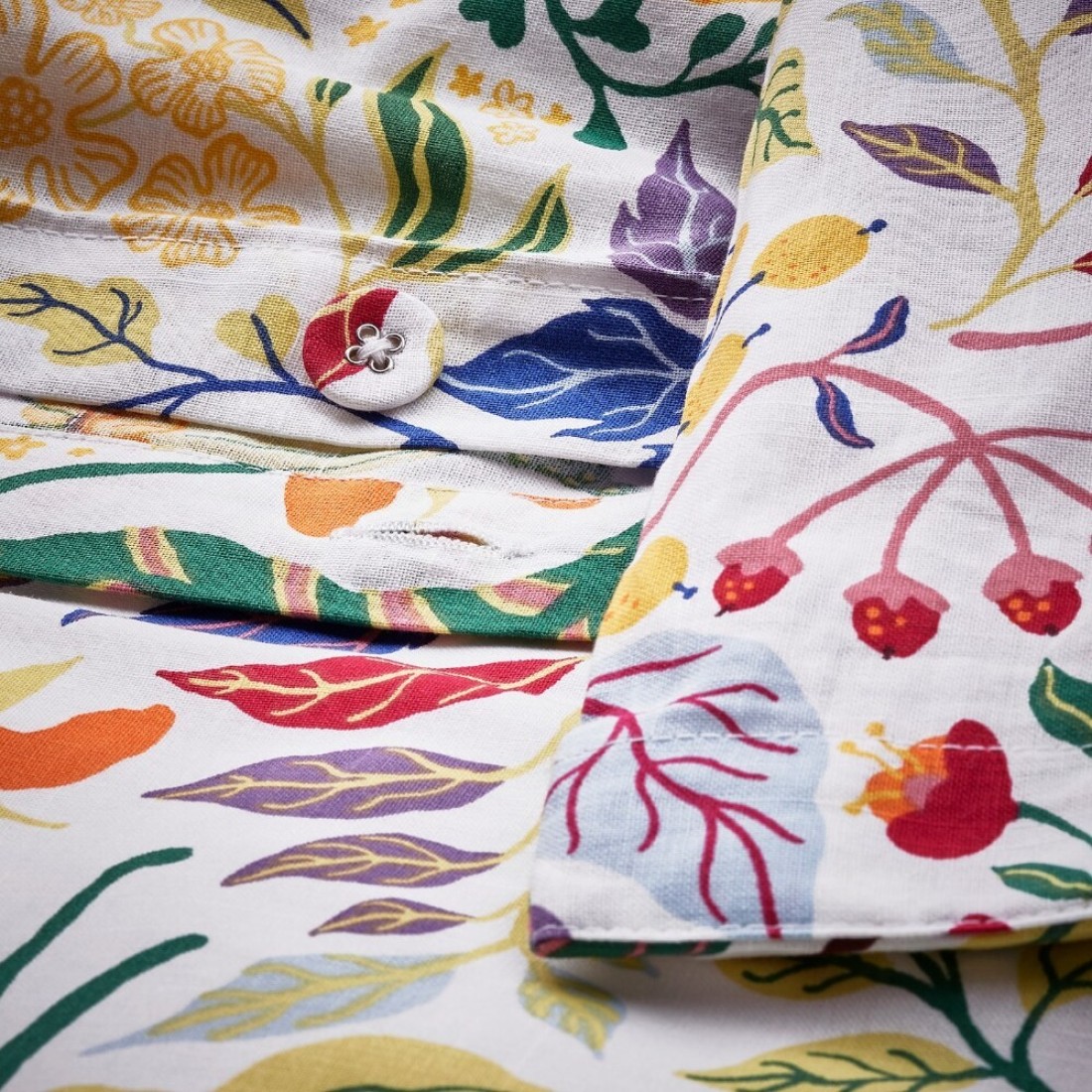 Duvet Cover And 2 Pillowcases Multicolour/Floral Pattern 240X220/50X80cm