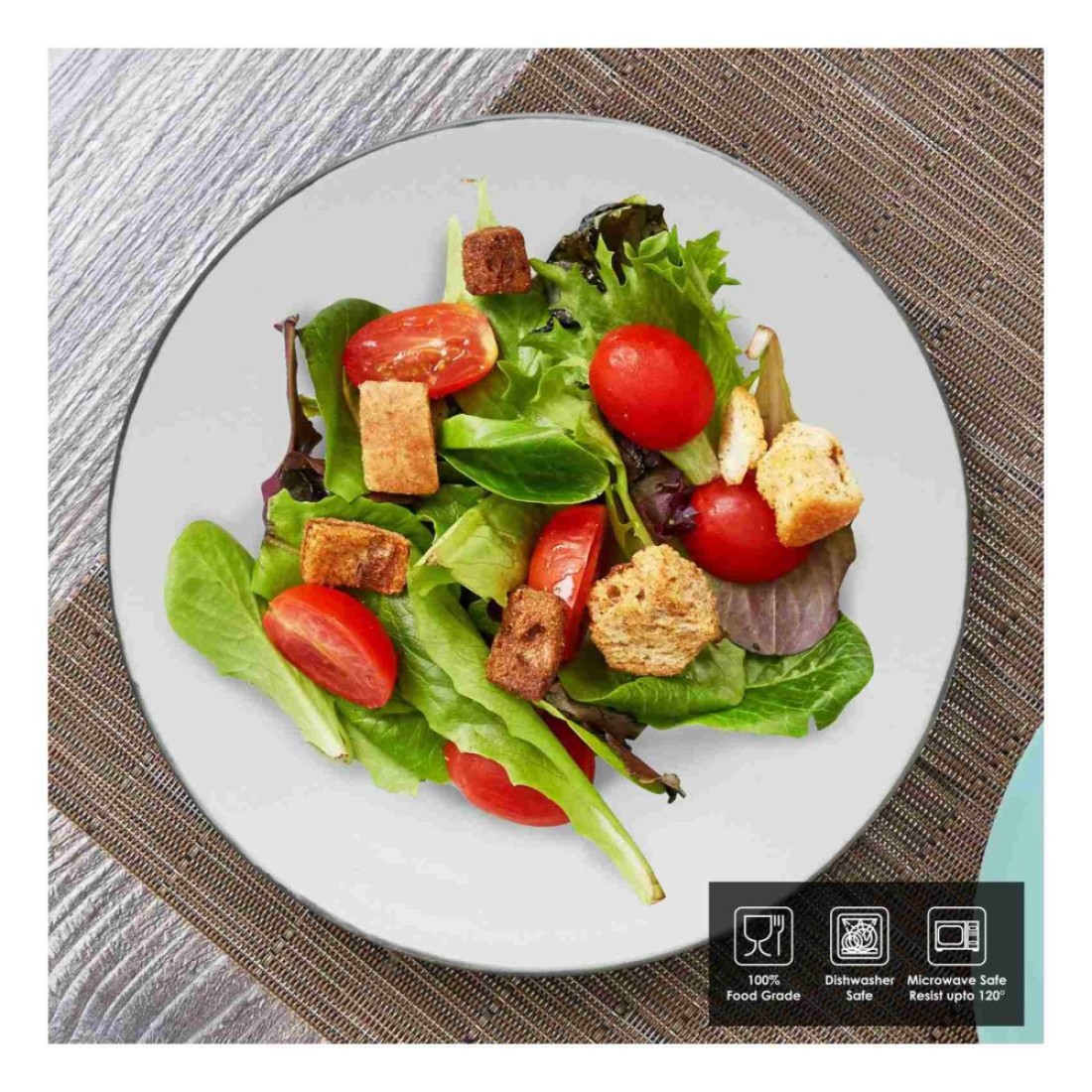 Kitchen Master Luna Stoneware Side Plate Multicolour 8inch