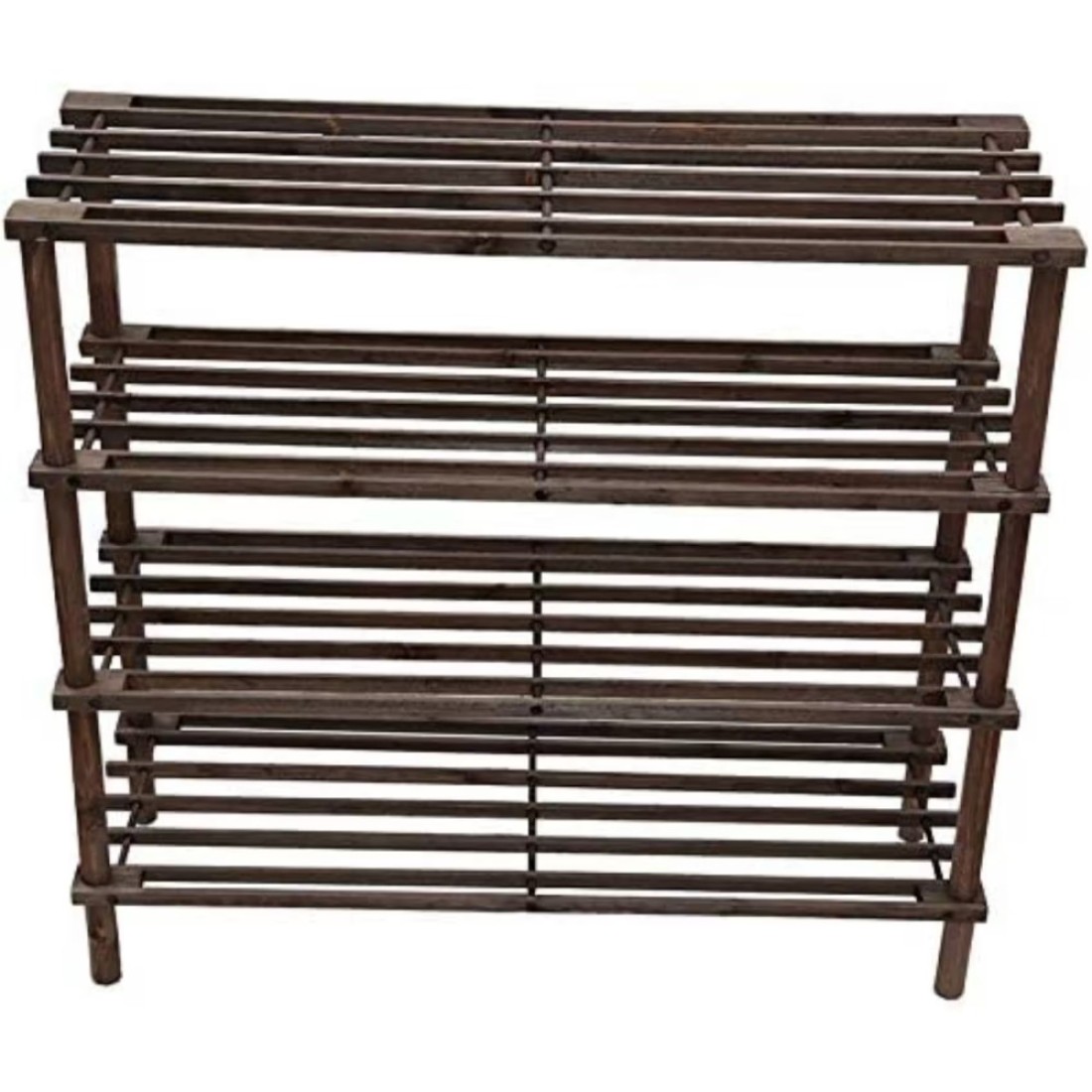 Feelings 4 Layer Wooden Shoe Rack Brwon
