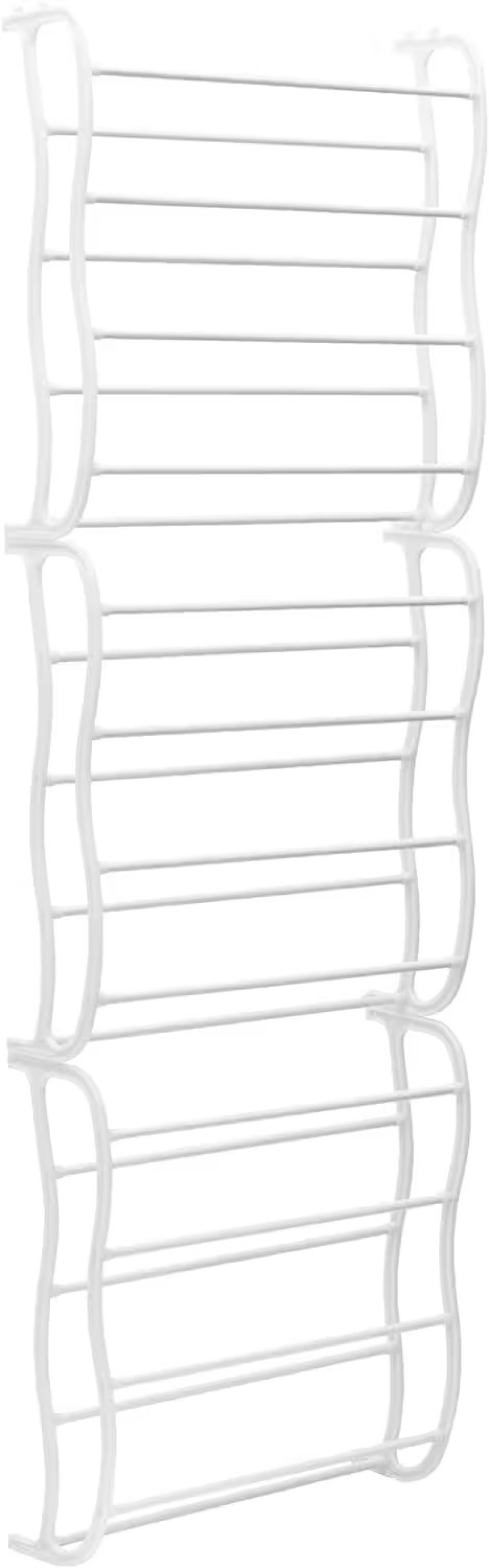 Generic 36 Pair Over the Door Hanging Hook 12 Tier Shoe Rack Adjustable Shelf Organiser Holder Storage Stand Space Saving Multi-layer Easy Installation For Living room Shoe Rack
