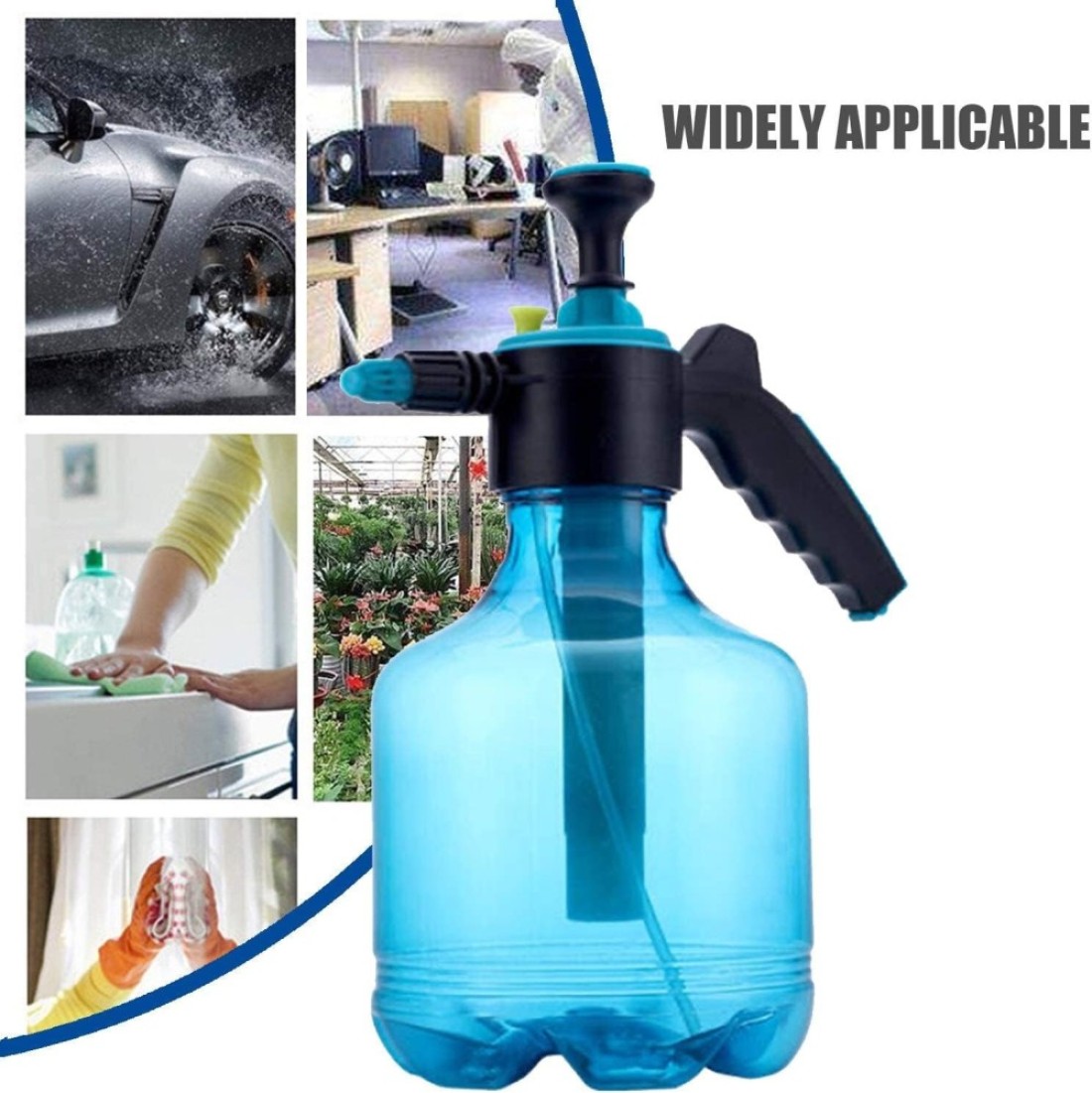 Egardenkart Garden Pump Sprayer, Hand-held Pressure Sprayer Bottle for Lawn with Safety Value &amp; Adjustable Nozzle, for Watering,Bird Sprayer, Spraying Weeds,Home Cleaning and Car Washing (2 ltr)