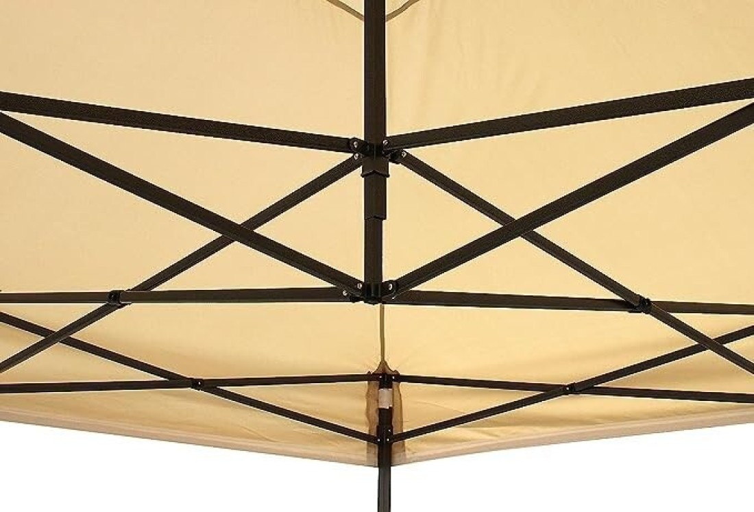 Yulan Outdoor Gazebos, Heavy Duty Fully Waterproof Pop Up Gazebo With 4 Side Walls And Accessory Pack, Beige, F006-0365 (3X4.5)