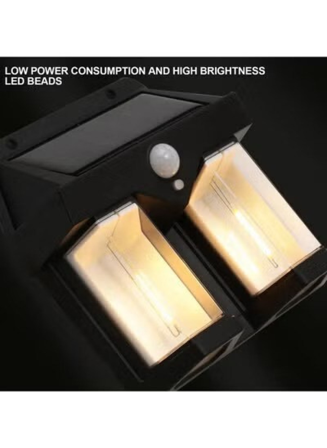 Outside Solar Induction Wall Lamp Warm Light Dual Core Wireless Dusk To Dawn Motion Sensor LED Sconce Lights IP65 Waterproof