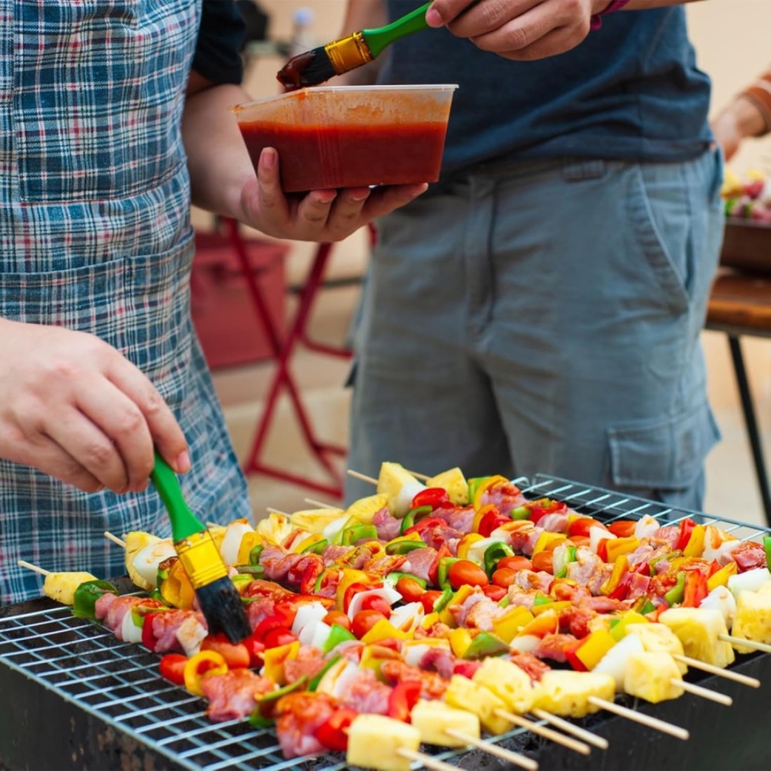 LAVISH Natural Bamboo Skewers, 100-Pack, 12-Inch Wooden Sticks for BBQ, Grilling, Kabobs, Fruit, Appetizers, Cocktail, Chocolate Fountain &amp; Crafts