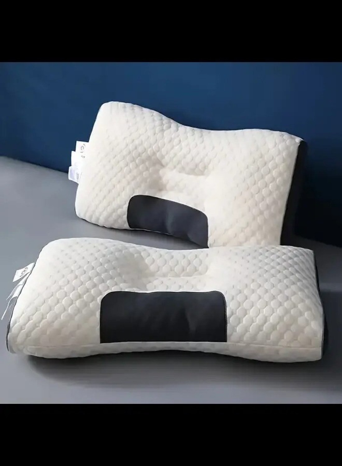 Radiotronics New White 3D Stereoscopic SPA Massage Pillow Partition Assists Sleep and Neck Protection Pillow Knitted Cotton Pillow Core