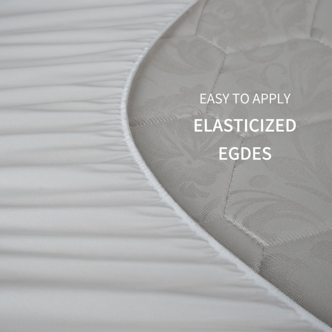 Tencel Waterproof Mattress Protector Double Bed Size 150x200cm High Absorption Tencel+TPU Pad Cover for Pets Kids Adults Deep Pocket Style 100% Waterproof Tencel Jersey Mattress Protector Double White