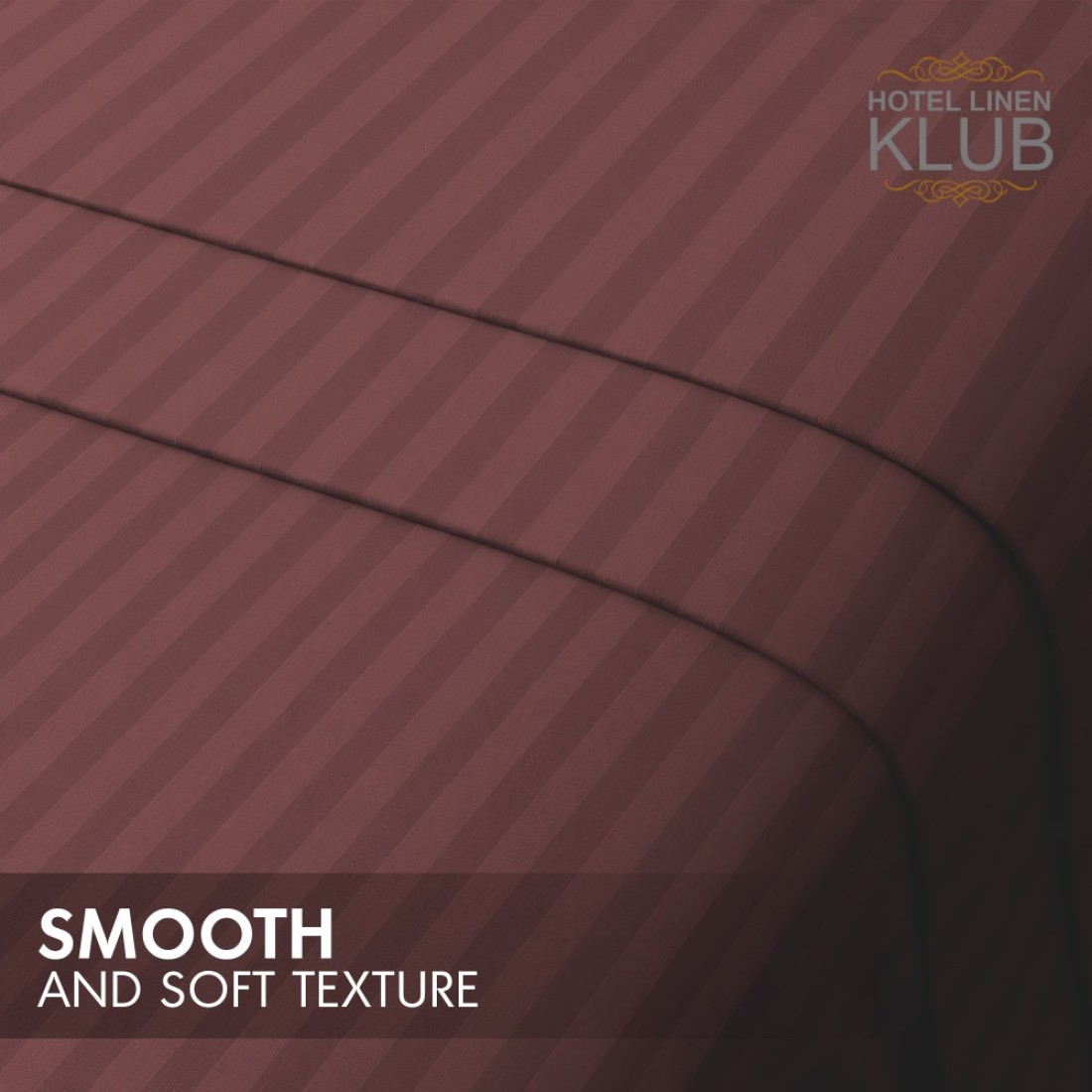 Klub Linen 3PC Striped Fitted Sheet Set, Ultra Soft Microfiber Bedding Set - 1 Fitted Sheet Single (90x190cm) with Deep Pocket and 2 Pillowcases (50 x 75 cm), Chocolate