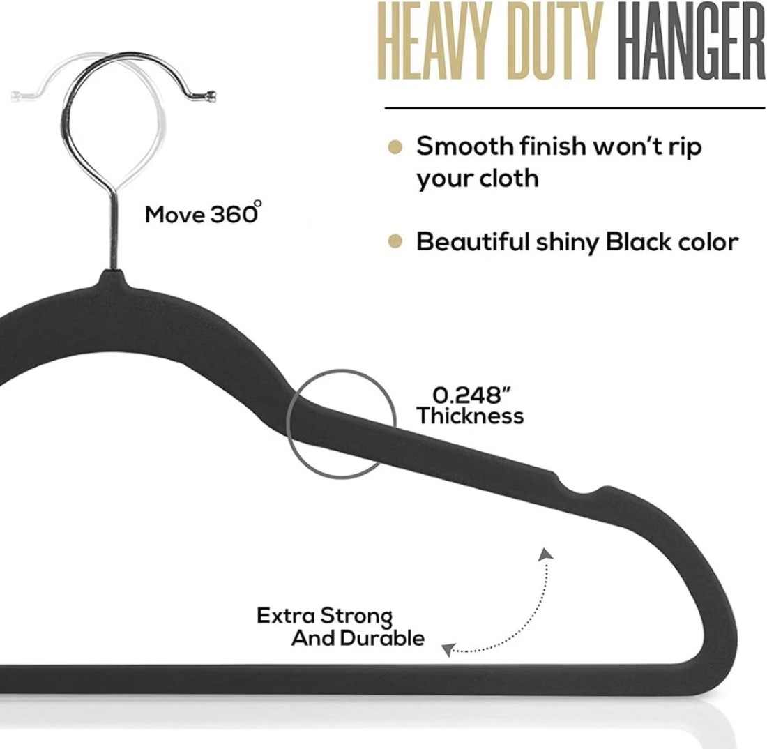 Velvet non-slip Suit Clothes Hangers,360&deg; rotating hook (50pc, Pink)