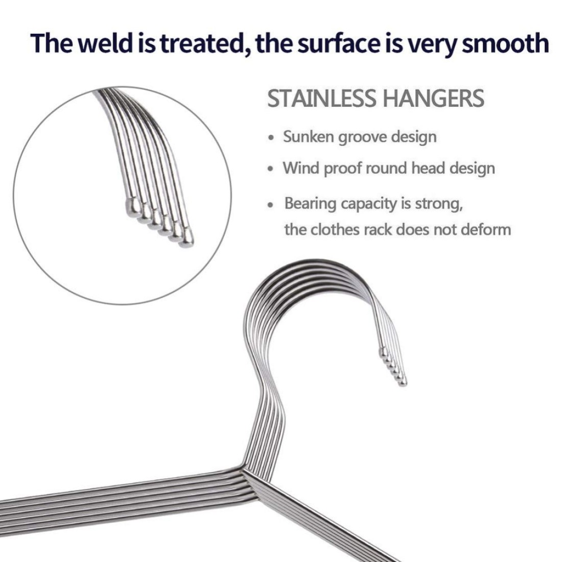 FSUTEG Coat Hangers 40 Pack Wire Hangers Stainless Steel Metal Hangers Heavy Duty Hangers Ultra Thin Clothes Hangers 165in