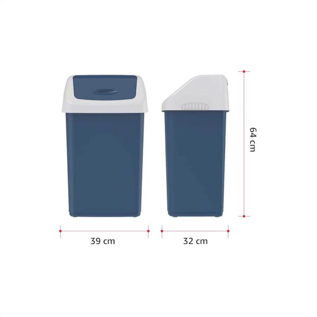 Cosmoplast Flip Top Waste Bin 46L