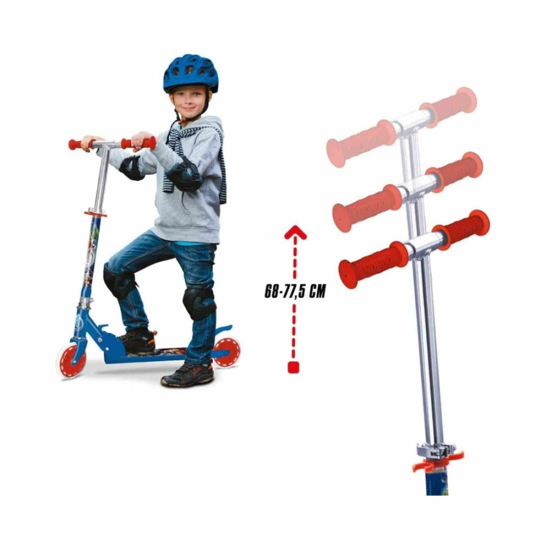 Mondo 2-Wheel Marvel Avengers Assemble Kick Scooter 18009 Multicolour 120mm