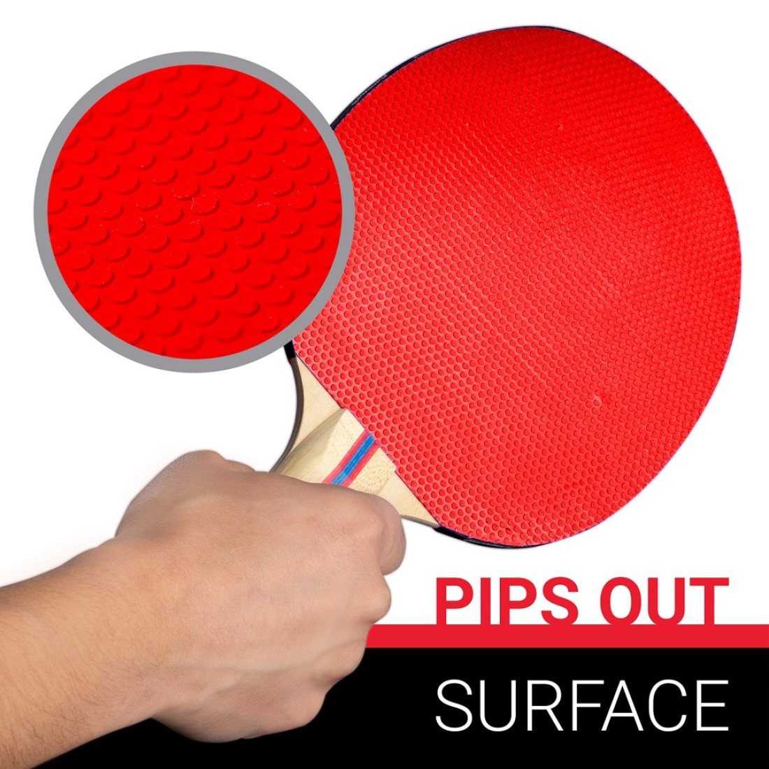 Franklin Sports Ping Pong Paddle Set with Balls 2 Player Table Tennis Paddle Kit with 2 Paddles 3 Balls Included Red Blue