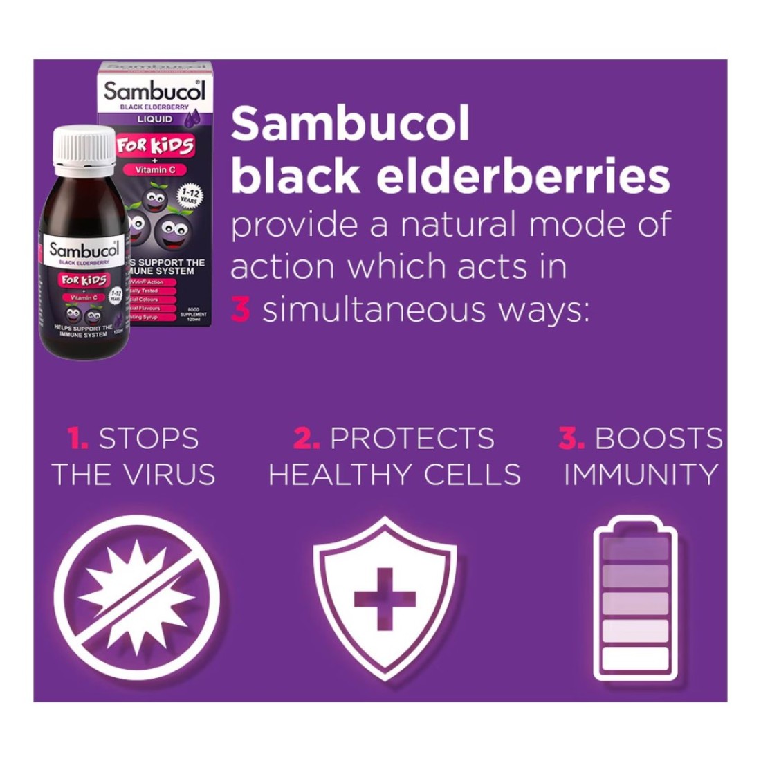 Sambucol Kids Vitamin C Syrup 120ml
