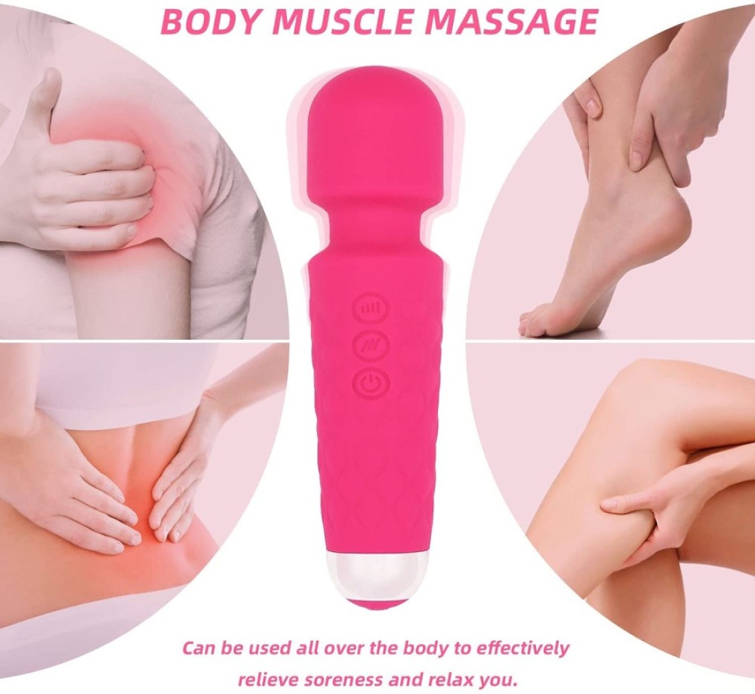 Satisfyer Electric Rechargeable Personal Body Wand Cordless Massager Machine with 20 Vibration Modes and Water Resistant for Full Body (Pink)
