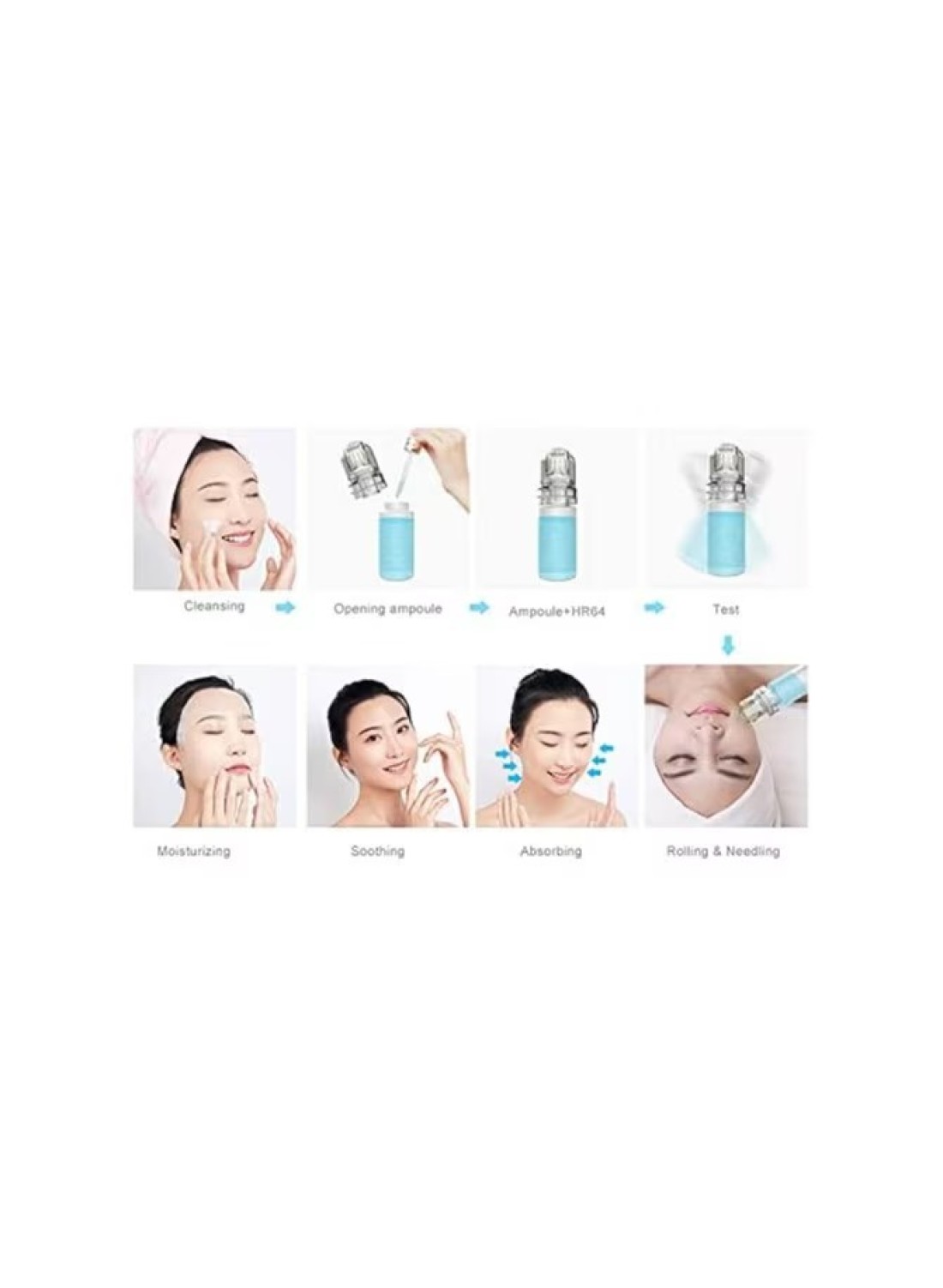 Hydra Derma Stamp Microneedle Roller & Serum Applicator - Professional Microneedling Dermapen for Face, Hair, Acne, Wrinkles, Scars, Stretch Marks, Pores