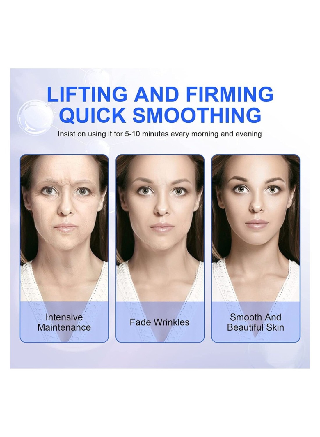 3-in-1 Anti Wrinkle Face Massager, Skin Rejuvenation Beauty Device for Anti-Aging, Face &amp; Neck Firming, Wrinkle Removal, Skin Tightening Facial Massager for Skin Care &amp; Lifting