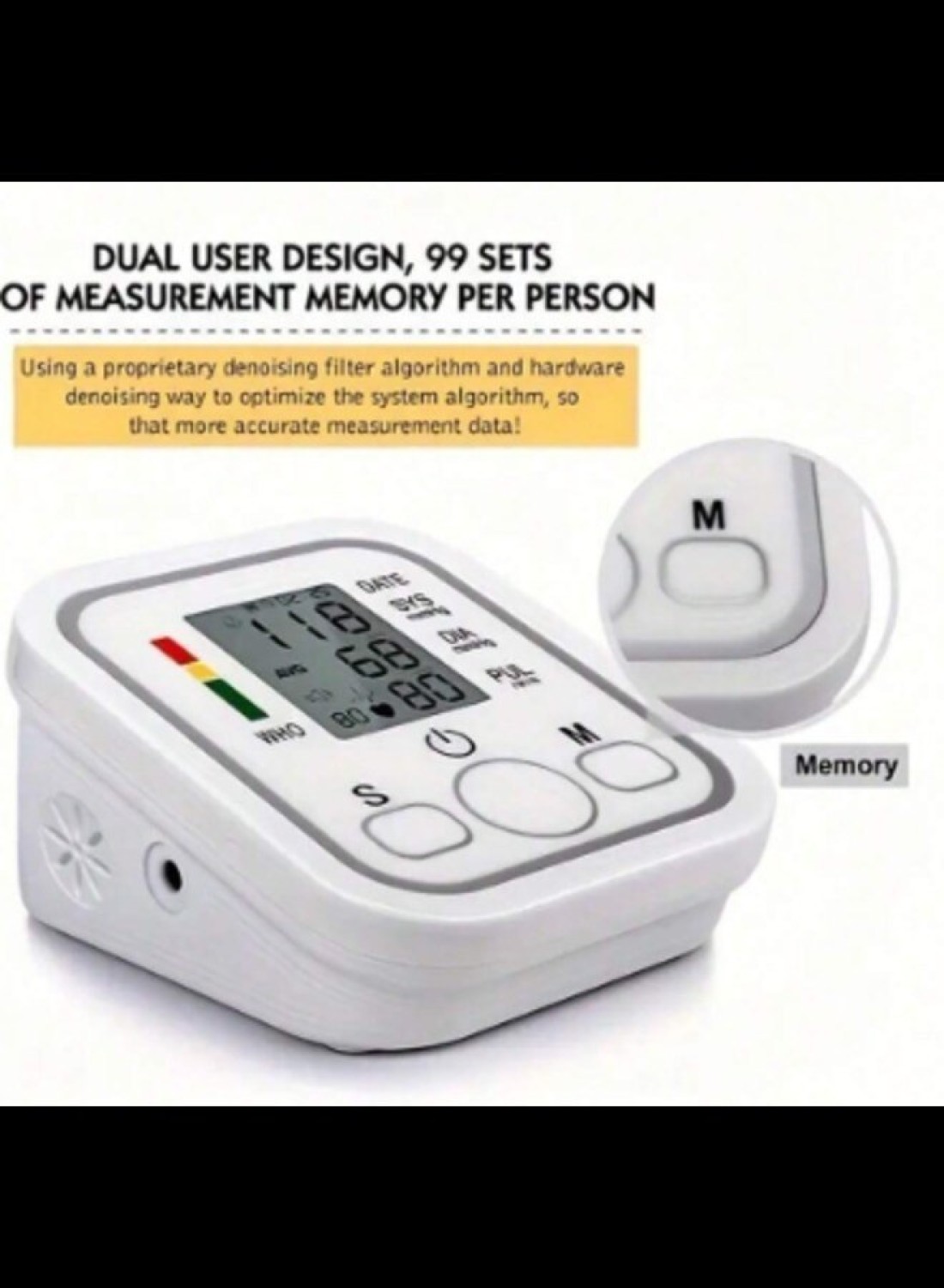Radiotronics Blood Pressure Monitor Digital Wrist Blood Pressure Machine Automatic Cuff BP Detector 2x99 Readings Memory Large Display Voice With Carrying Case