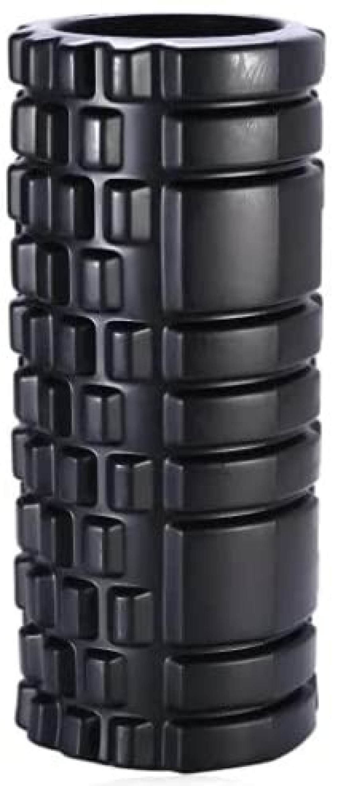 ULTIMAX EVA Yoga Foam Roller Floating Point Gym Physio Massage Fitness Equipment Massager for Muscle Multicolor (Black) - 35cm
