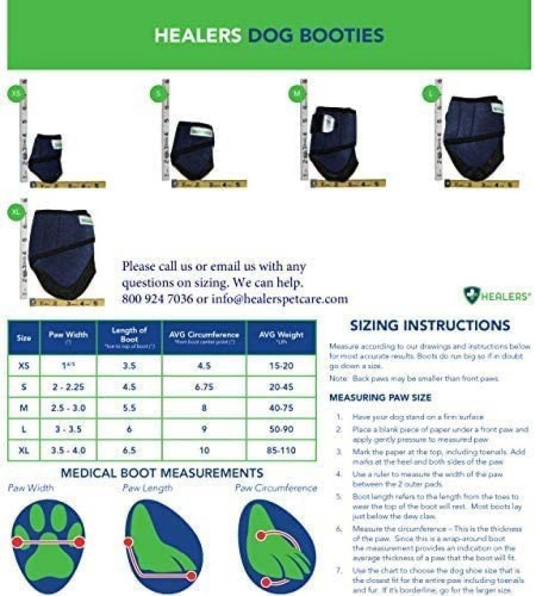 Healers Medical Dog Boots and Bandages Large