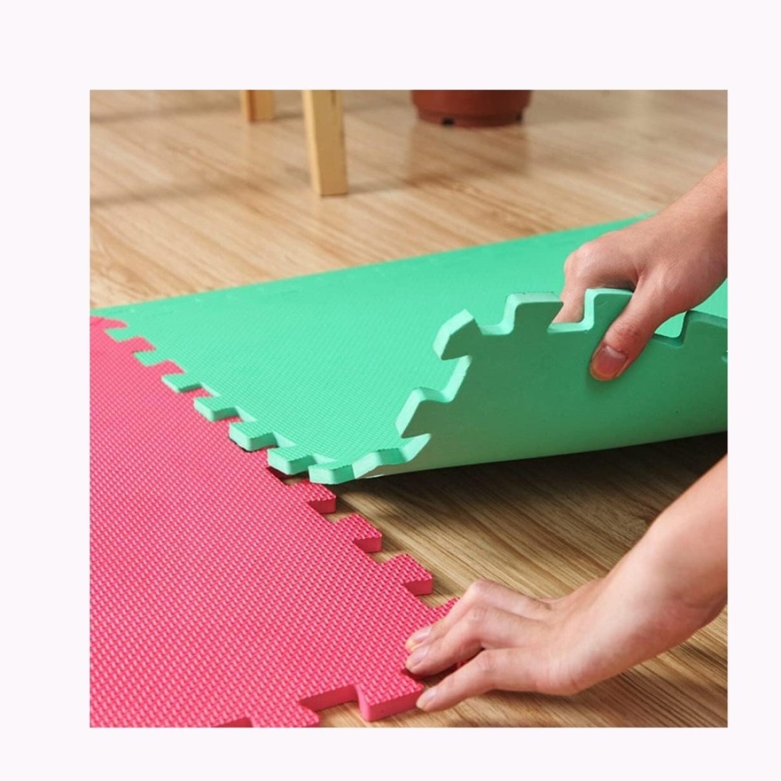 6-Piece Baby Play Mat Set EVA Foam Kids Rug Puzzle 60x60x0.8cm - Multicolor
