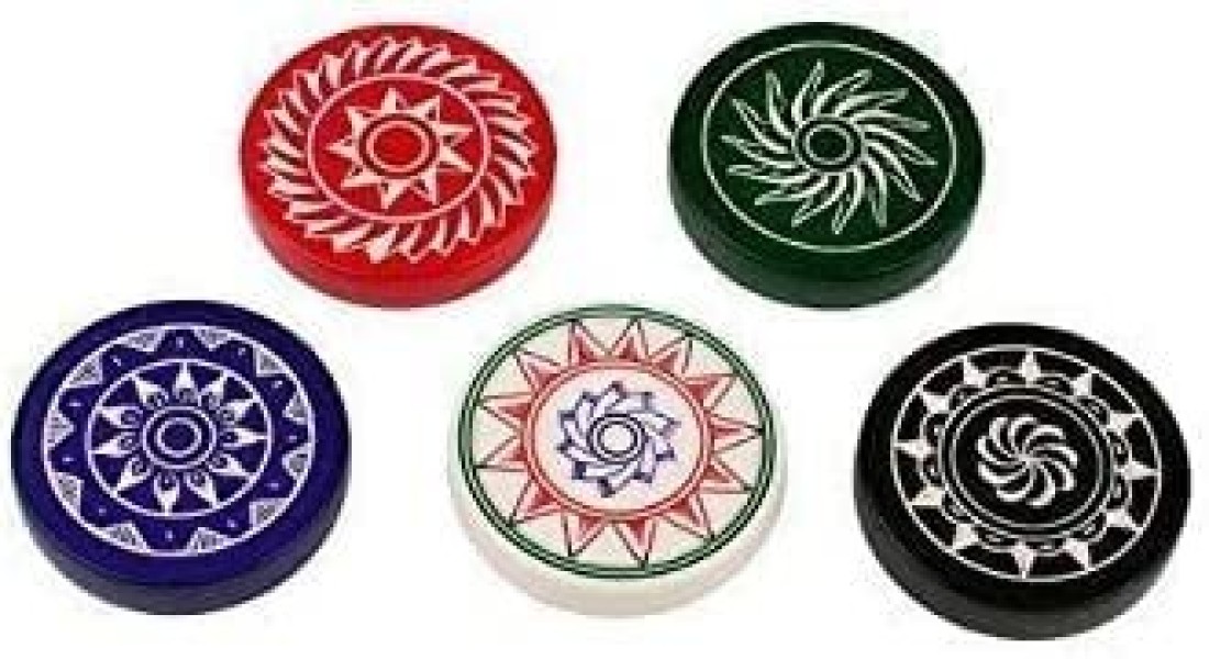 ULTIMAX Professional Carrom Wooden Game Coins And Striker Set,Standard Size Carrom Tournament Striker Wooden Checkers- 24 Pieces With Cover Case + 1 Striker
