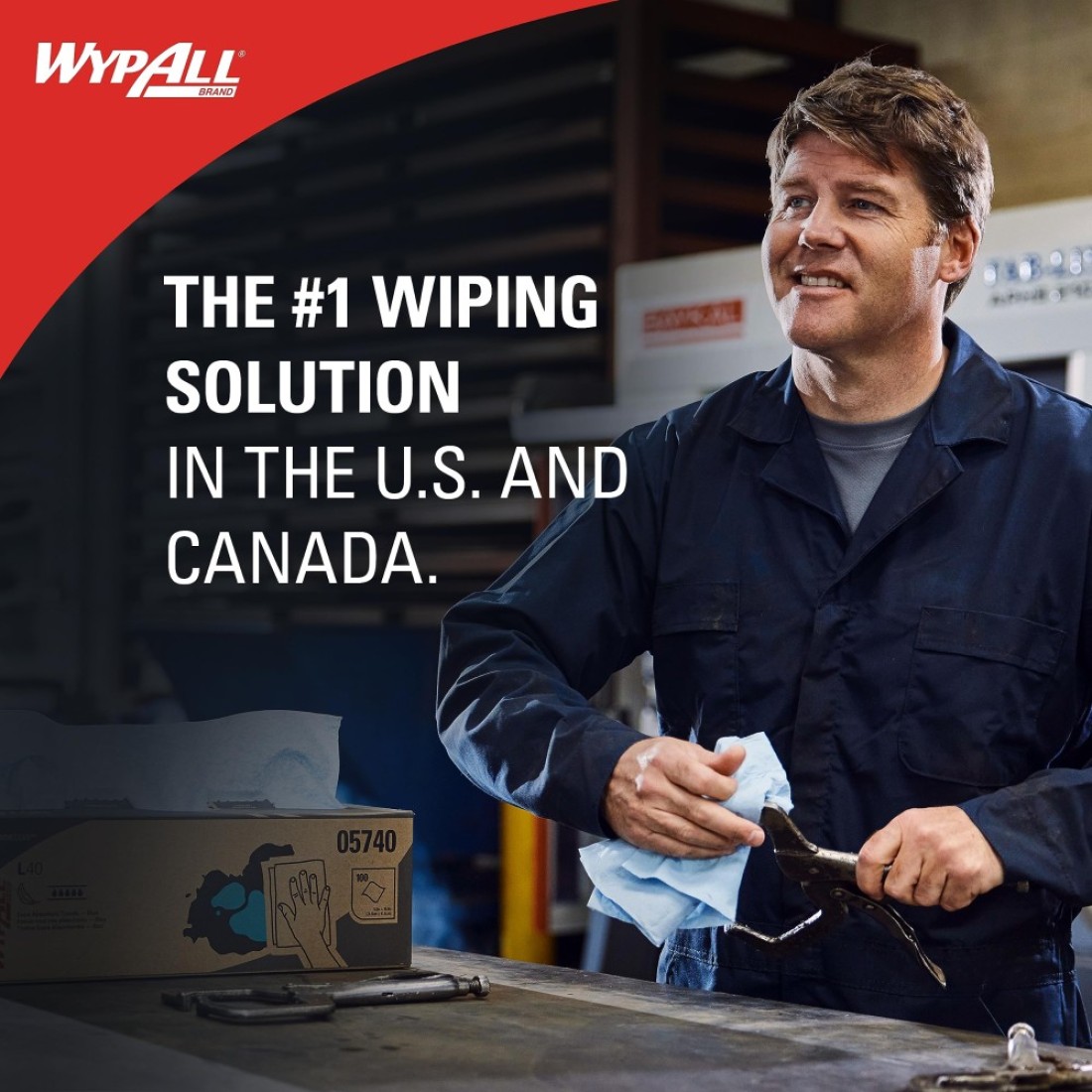 WypAll X80 Reusable Wipes 41055 Extended Use Cloths Jumbo Roll Red 475 SheetsRoll 1 RollCase