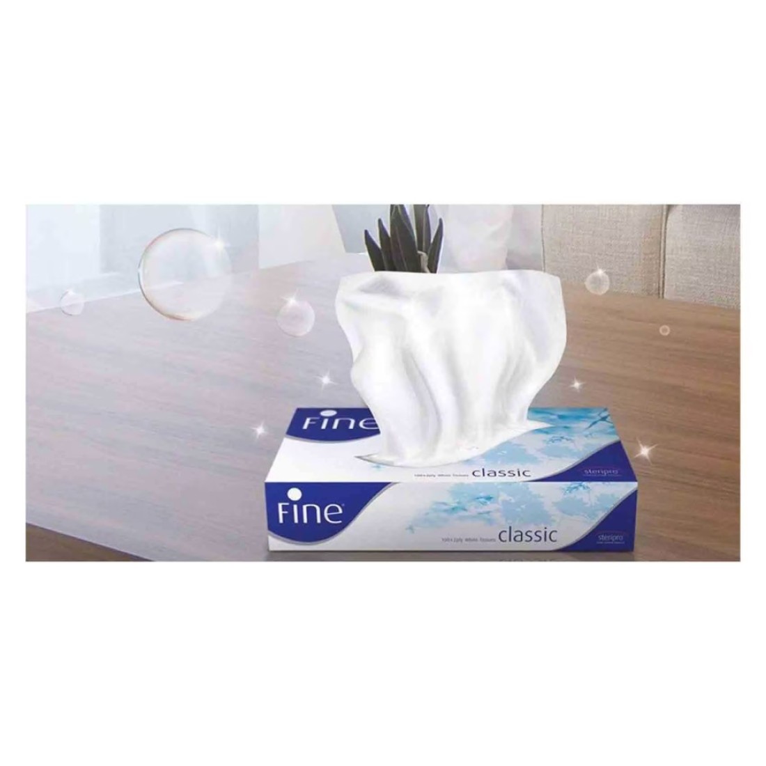 Fine 2 Ply Silver Oud Facial Tissue 120 Sheets 1 PCS