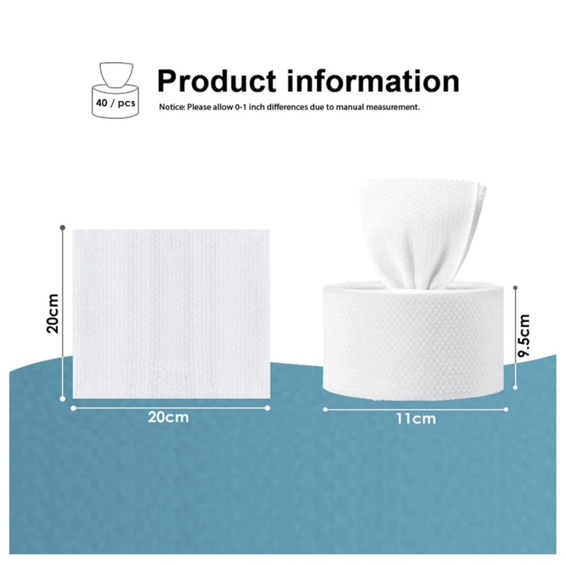 Aiwanto 5Pack Tissue Roll With Bag Cotton Tissue Reusable Disposable Face Towel