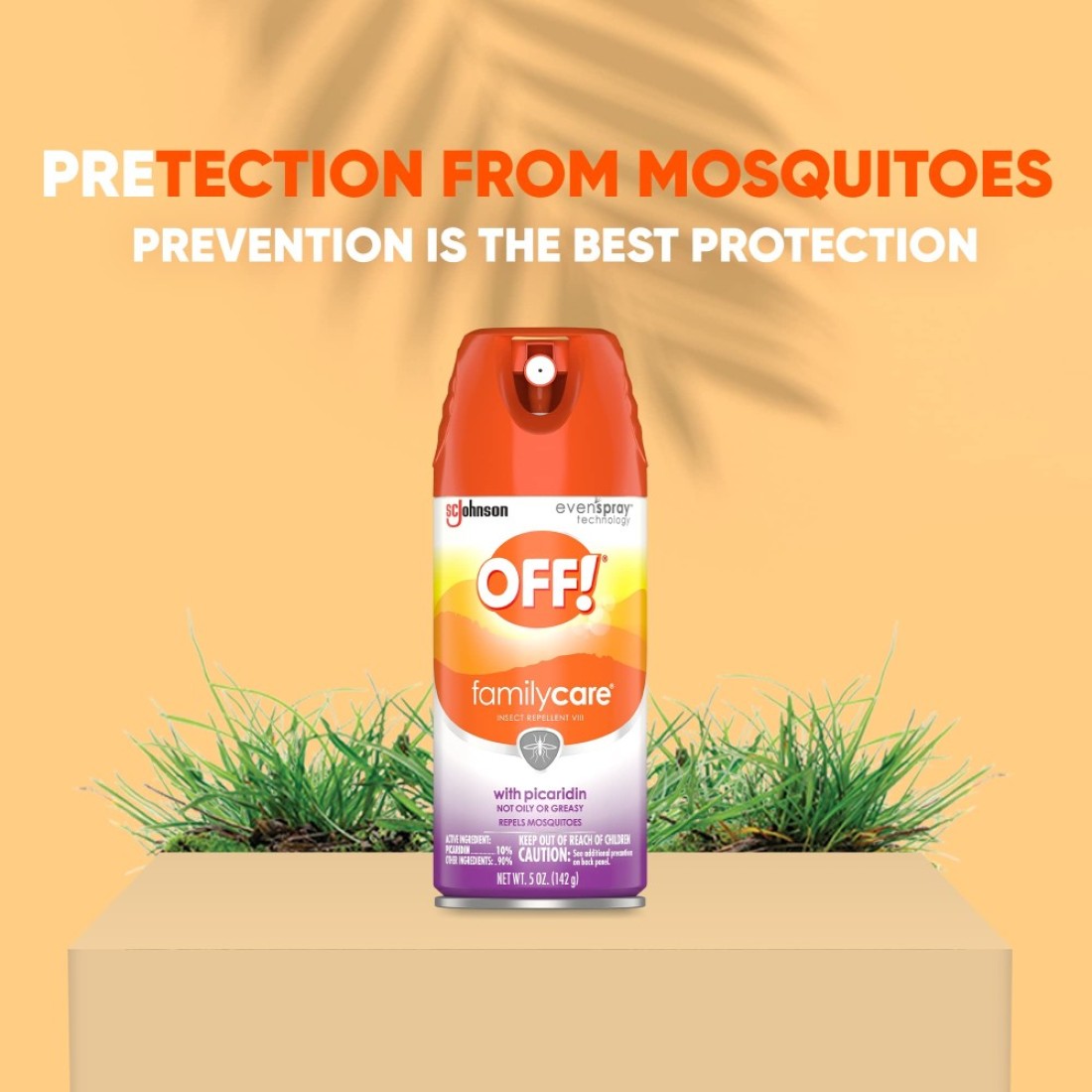 OFF FamilyCare Insect Mosquito Repellent Aerosol Bug Spray Made with Picaridin for Everyday Use 5 oz